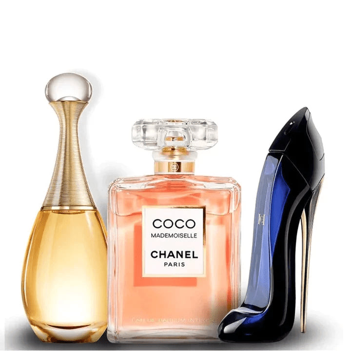 Combo 3 Perfume Femininos J adore Coco Chanel Mademoselie e Good Girl 100ml